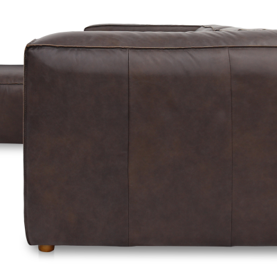 Form Dark Brown Top Grain Leather Modular Sectional Sofa