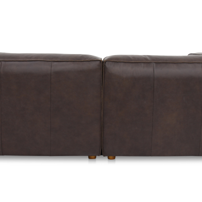 Form Dark Brown Top Grain Leather Modular Sectional Sofa