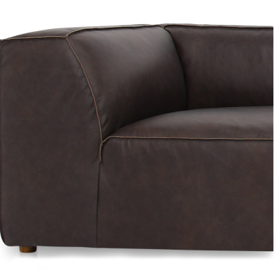 Form Dark Brown Top Grain Leather Modular Sectional Sofa