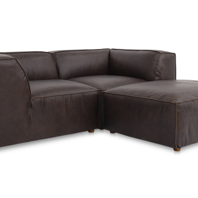 Form Dark Brown Top Grain Leather Modular Sectional Sofa