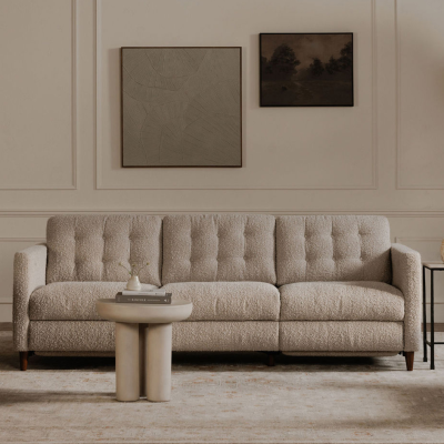 Bridgers Beige Boucle Power Reclining Sofa