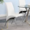 Bishop Modern White Leather Dining Chair ( Set Of 2 )