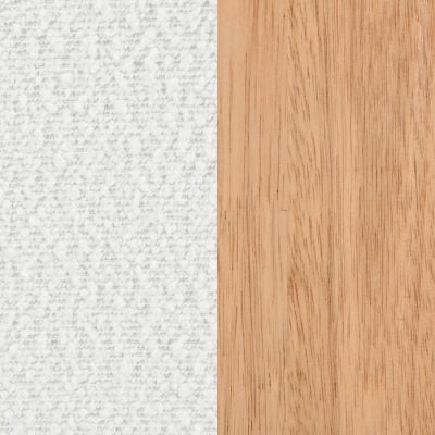Fitzroy White Boucle & Light Wood Chair