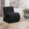 Ronea Modern Curved Black Accent Chair