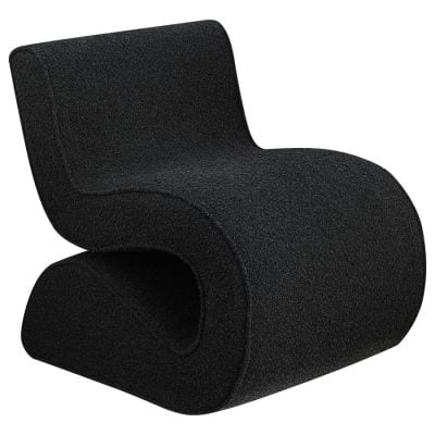 Ronea Modern Curved Black Accent Chair