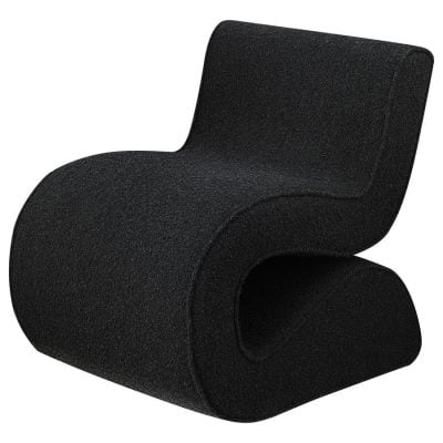 Ronea Modern Curved Black Accent Chair