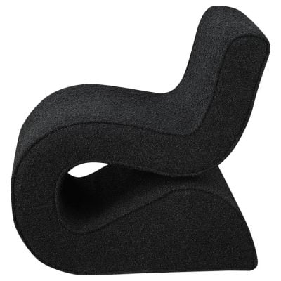Ronea Modern Curved Black Accent Chair