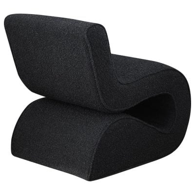 Ronea Modern Curved Black Accent Chair