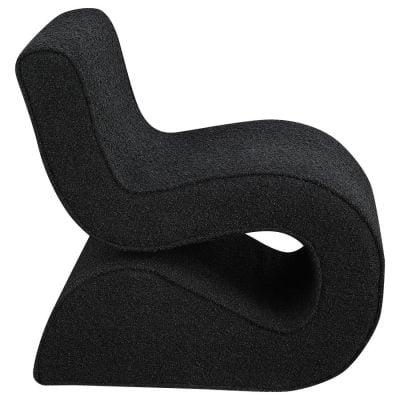 Ronea Modern Curved Black Accent Chair