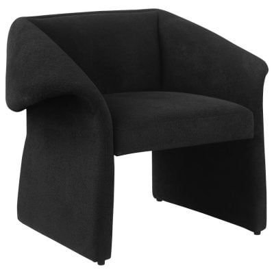 Ramsey Black Contemporary Suede Accent Chair