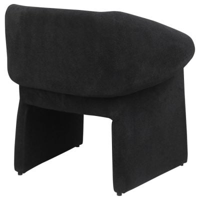 Ramsey Black Contemporary Suede Accent Chair