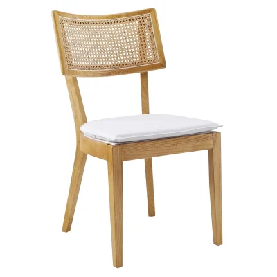 Caledonia Light Wood & Rattan Dining Chair
