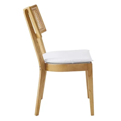 Caledonia Light Wood & Rattan Dining Chair
