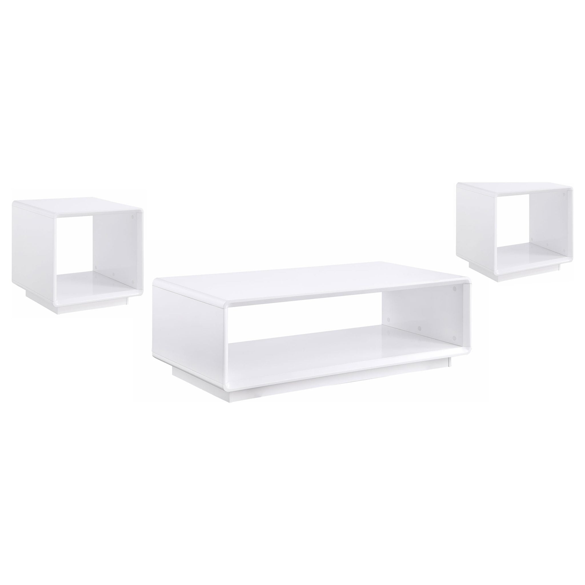 Paseo White Gloss Coffee Table Set