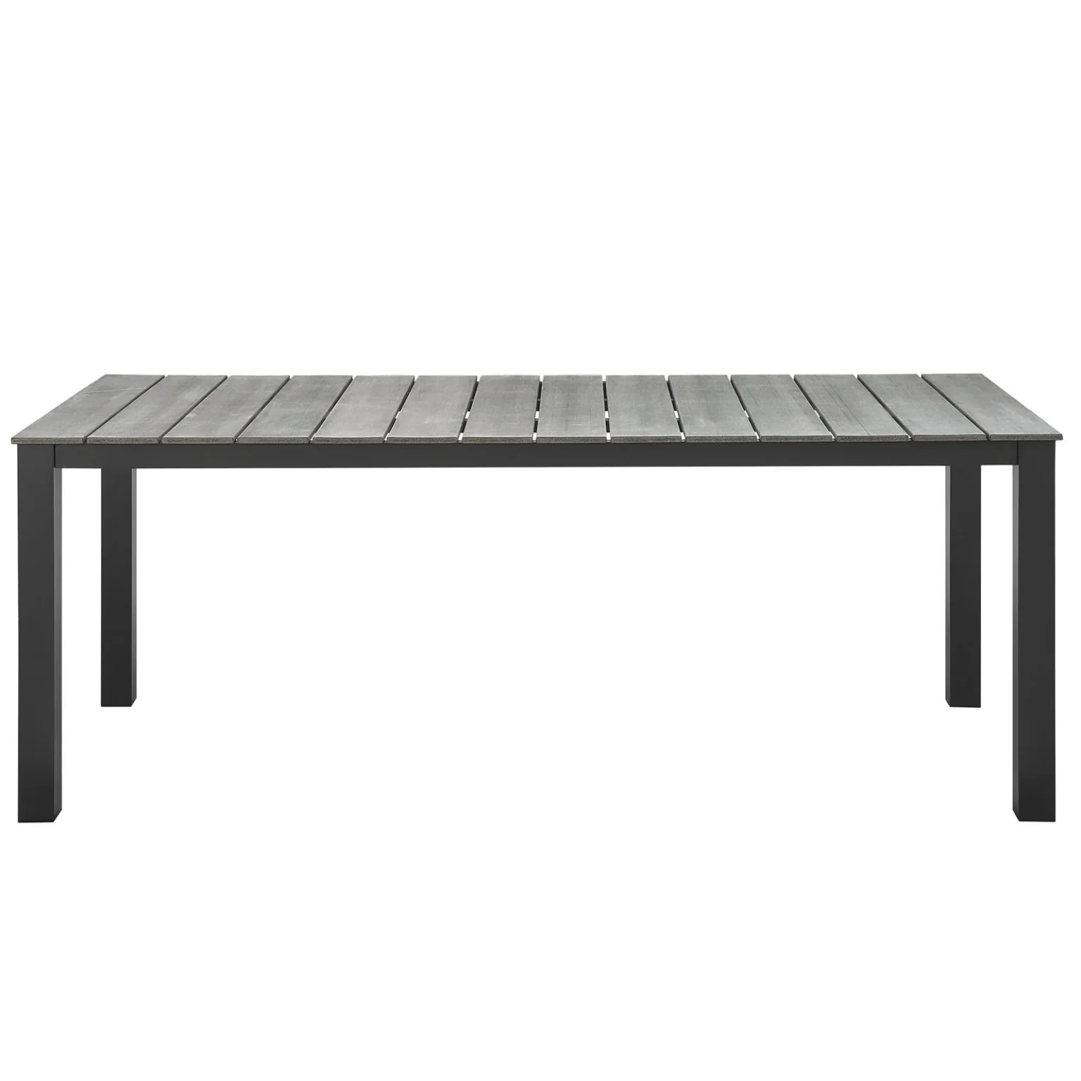 Maine Outdoor Dark Gray Aluminum Dining Table