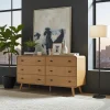 Robyn mid century modern light wood dresser
