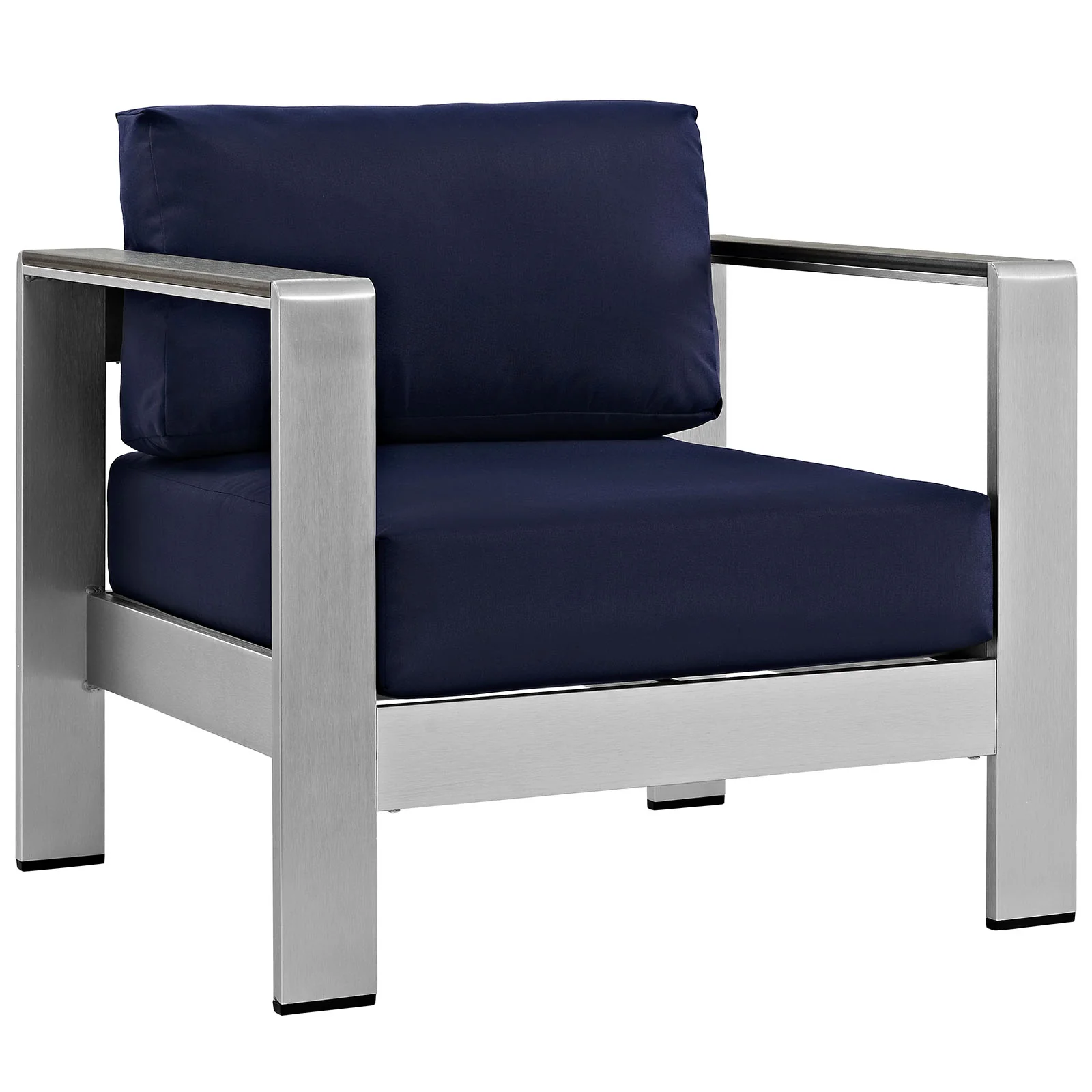 Shore Modern Aluminum Outdoor Blue Chair