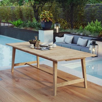 Dorset Outdoor Teak Natural Wood Dining Table