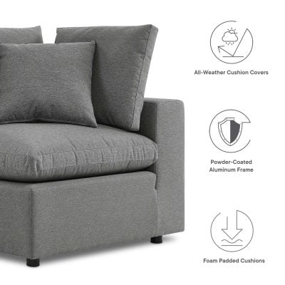 Commix Outdoor All Weather Gray Modular Sofa