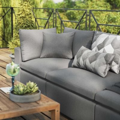 Commix Outdoor All Weather Gray Modular Sofa