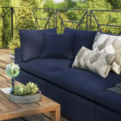 Commix Outdoor All Weather Blue Modular Sofa