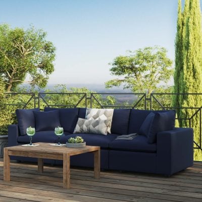 Commix Outdoor All Weather Blue Modular Sofa