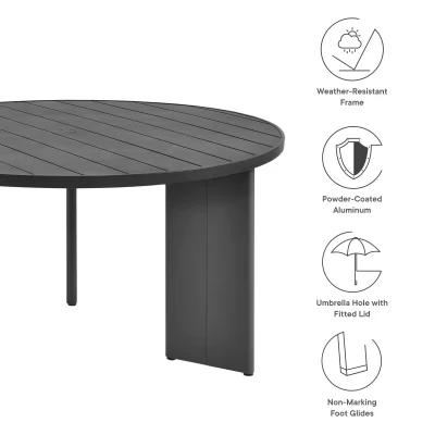 Tahoe Round Aluminum Outdoor Dining Table