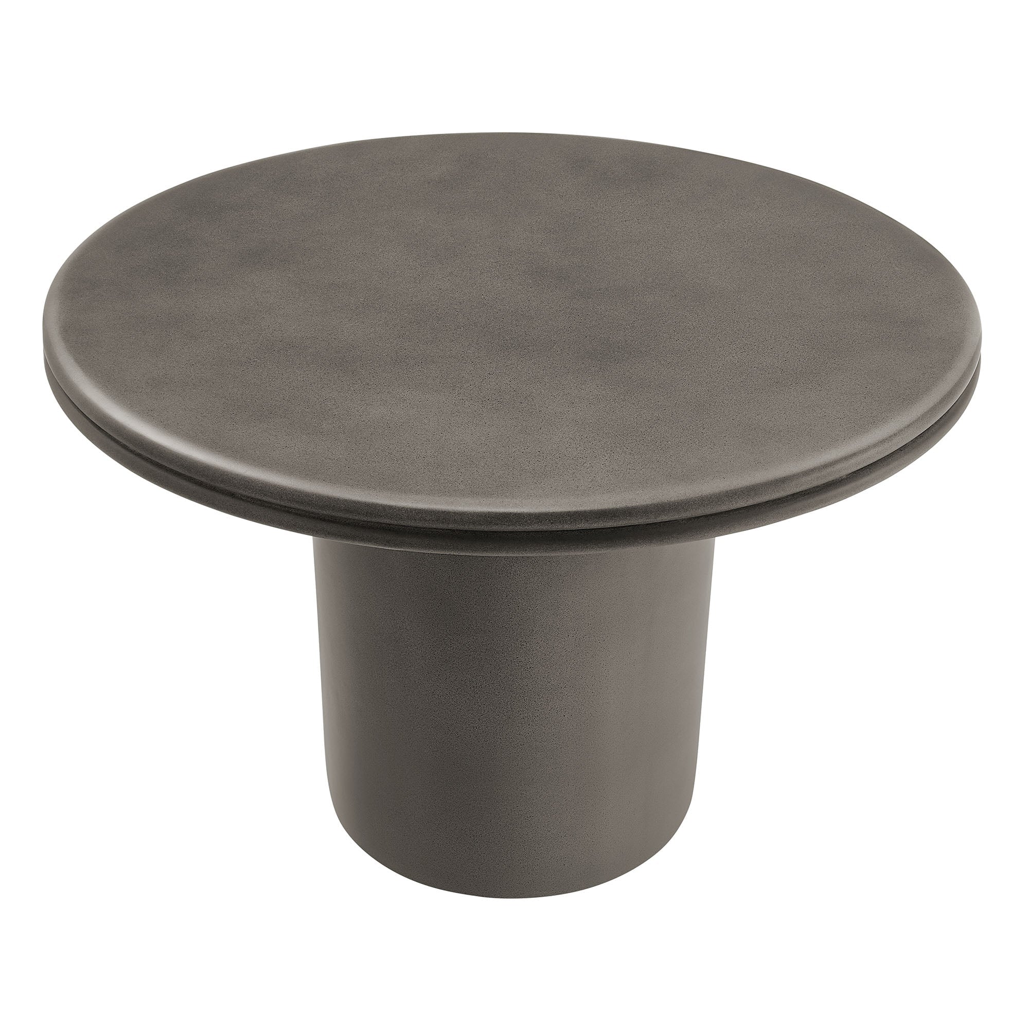 Brion Round Outdoor Gray Concrete Dining Table