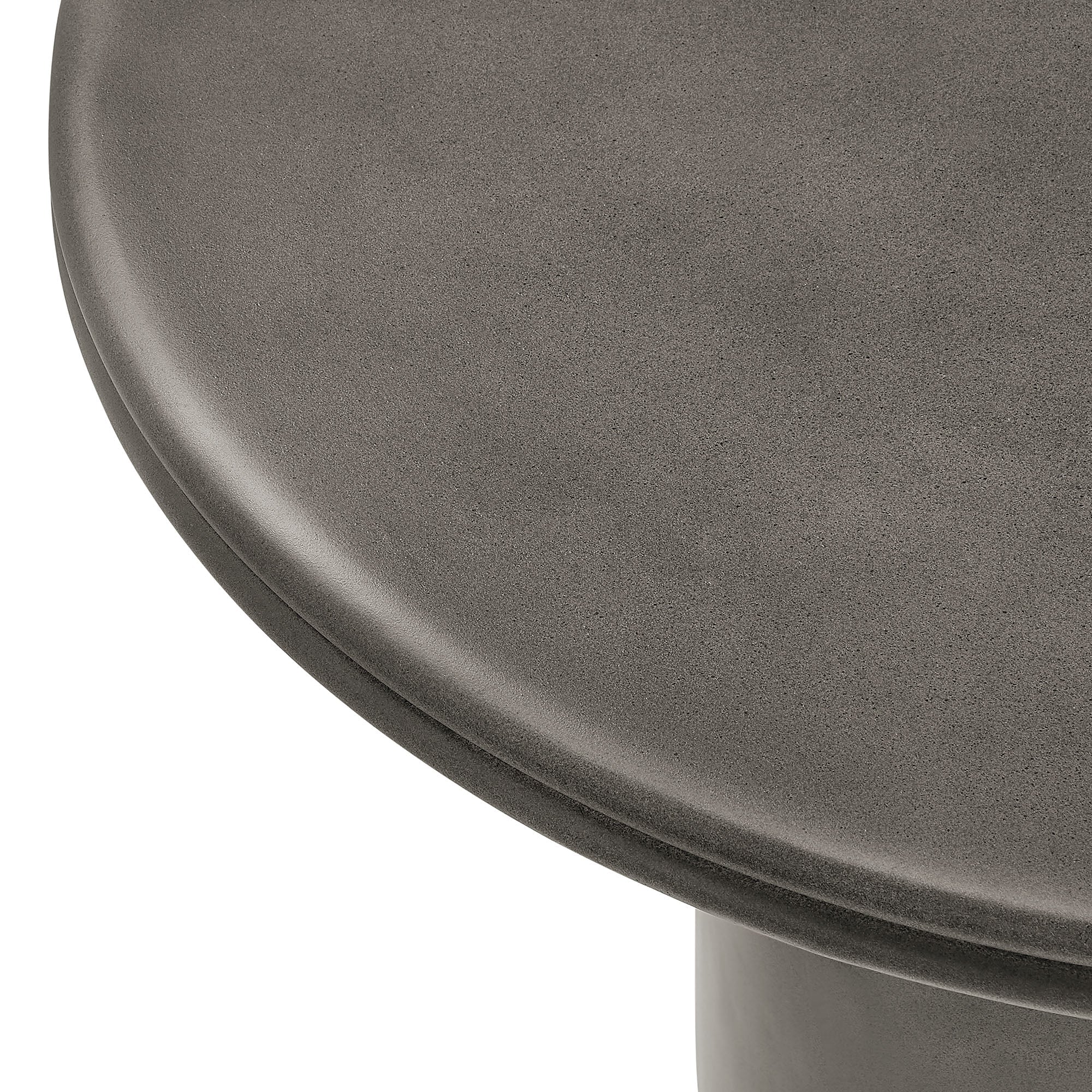 Brion Round Outdoor Gray Concrete Dining Table