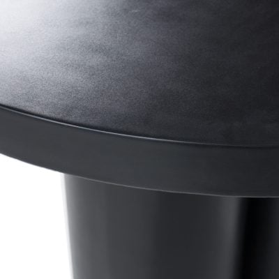 Modrest Bruni Modern Black Concrete Round Dining Table