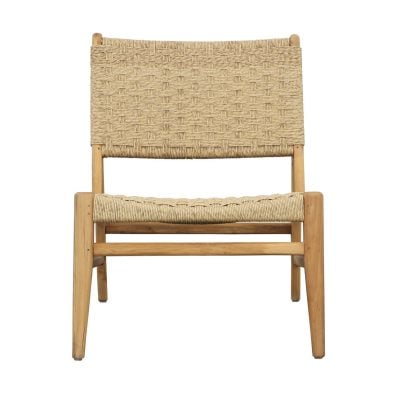 Mable Light Brown Rattan & Wood Chair