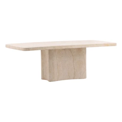 Payson Travertine Outdoor Dining Table