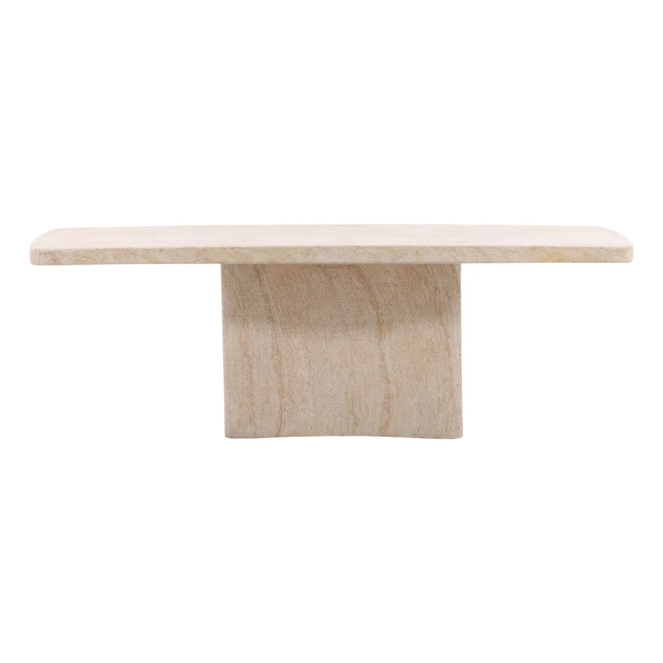 Payson Travertine Outdoor Dining Table