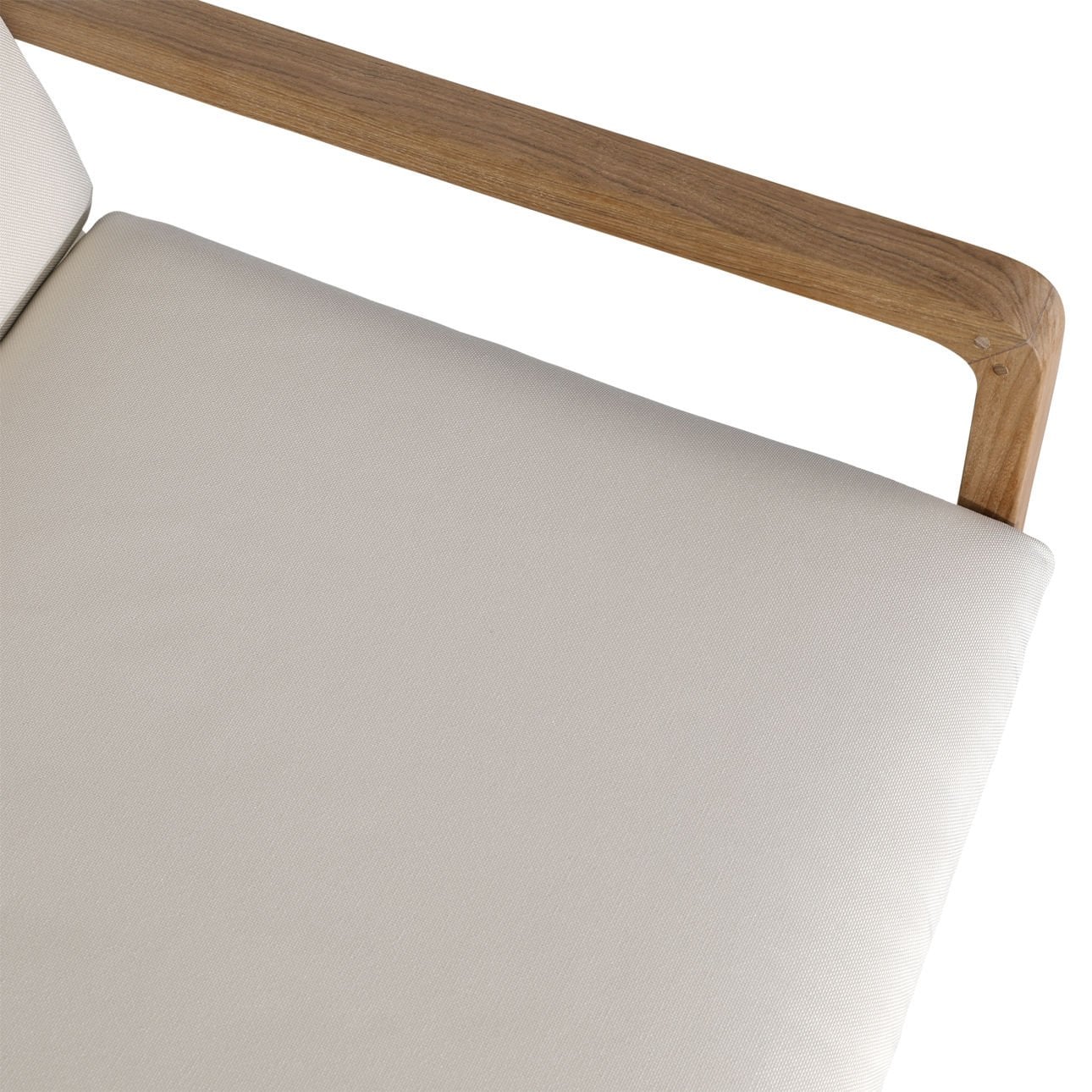 Moretti Off White Natural Wood Outdoor Chair