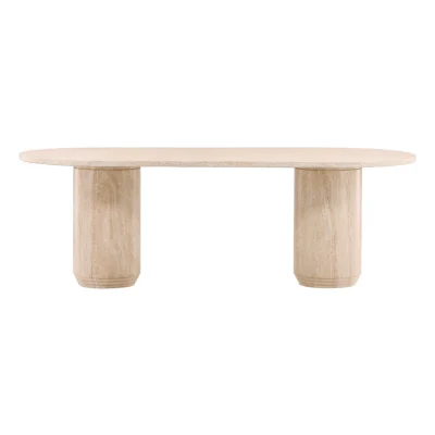 Jimenez Travertine Outdoor Dining Table