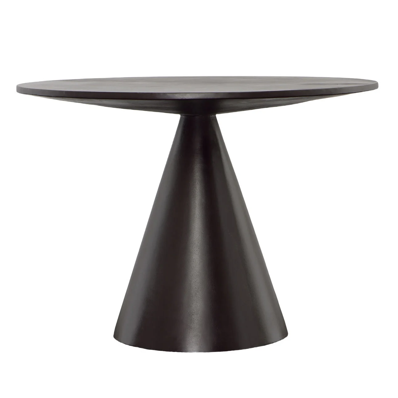 Florina Outdoor Black Concrete Dining Table