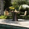 Florina Outdoor Black Concrete Dining Table