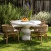 Serenade Contemporary White Concrete Dining Table