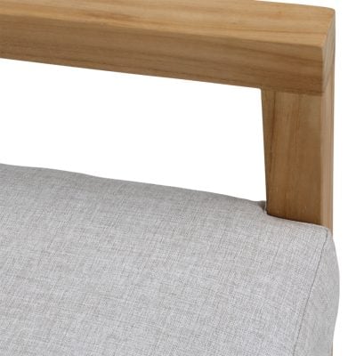 Boe Light Gray Natural Wood Outdoor Chair