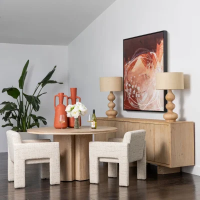 Tavian Acacia Wood & Iron Sideboard