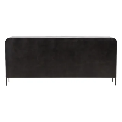 Jarin Black Iron & Glass Sideboard