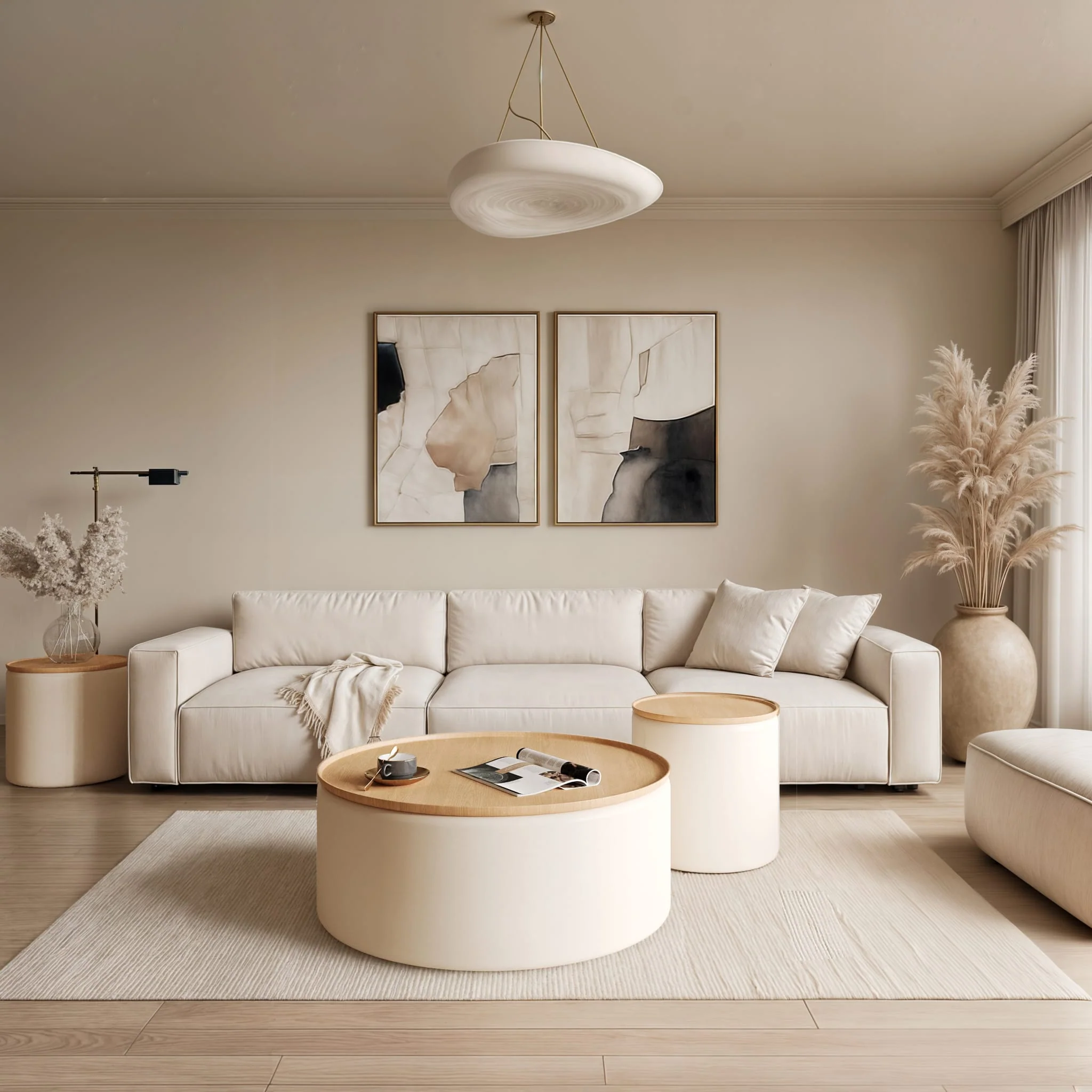 Round Coffee Table With Storage