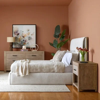 dovetail boucle white bed