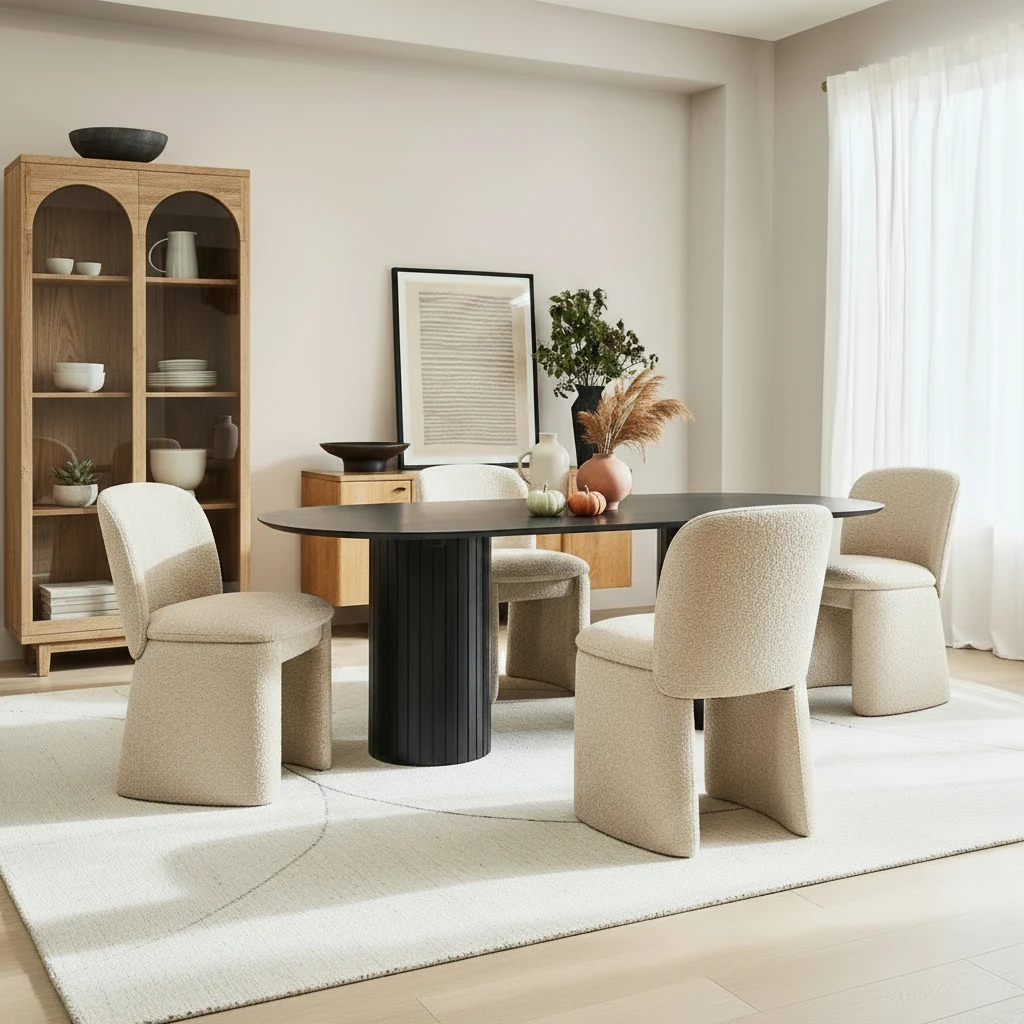 fall sale black wood dining table