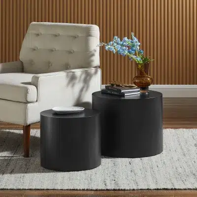 Round Nesting 2 Pc Set Coffee Tables