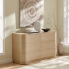 Mirae Light Wood Curved Dresser