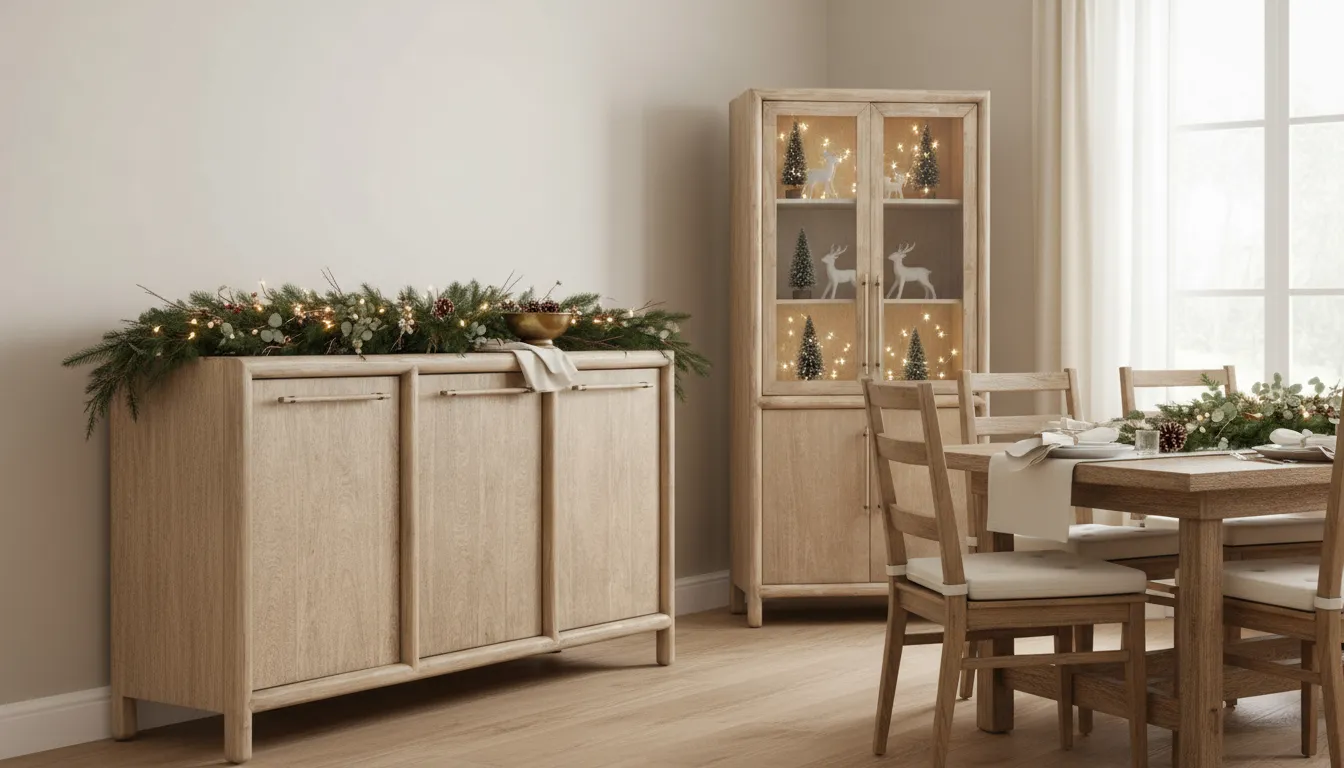 Dorsey Light Wood display cabinet