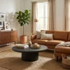 Wilber Solid Wood Black Round Coffee Table
