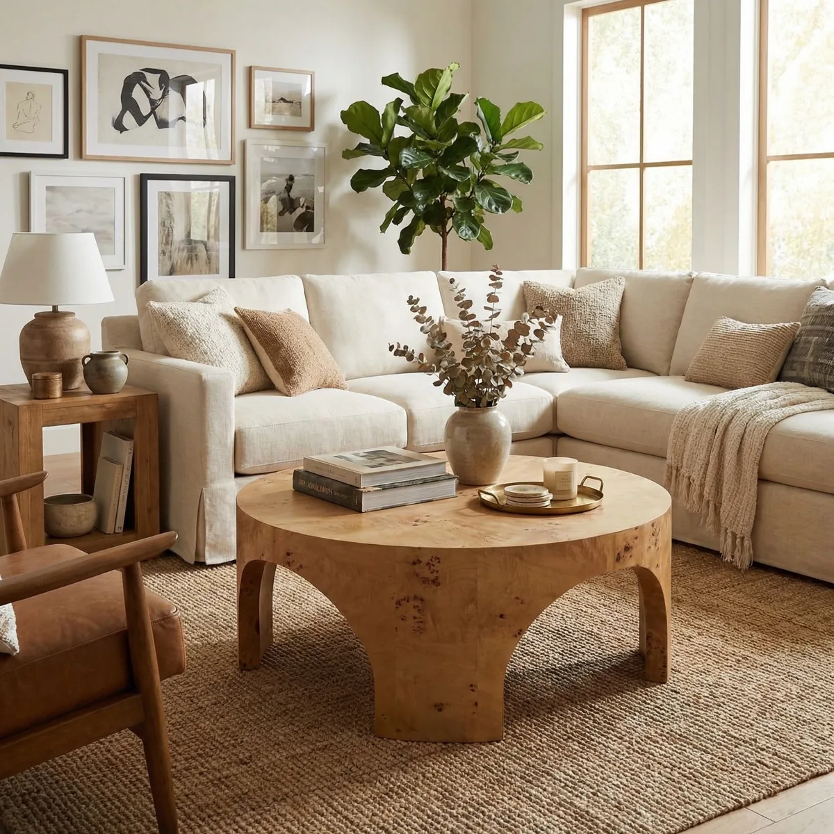 Paulette Natural Wood Coffee Table