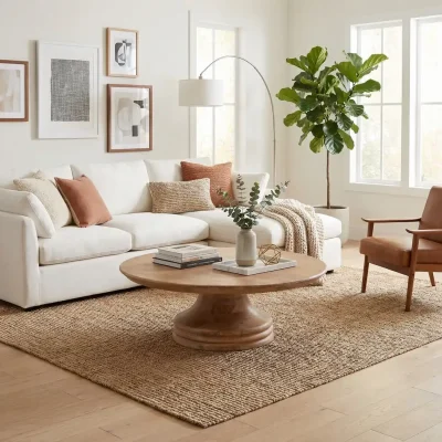 Meylin Round Light Wood Coffee Table